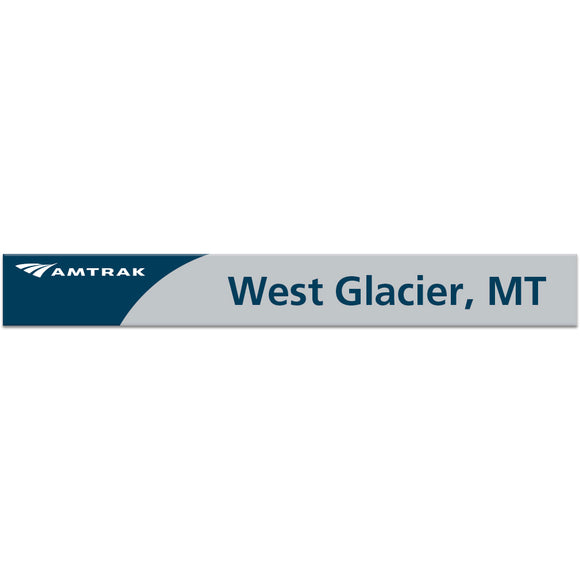 West Glacier, MT Amtrak Station Sign