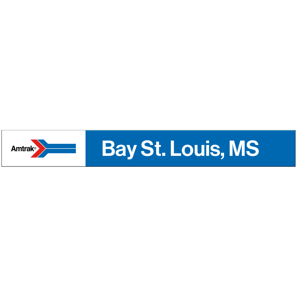 Amtrak Retro Bay St. Louis, MS Station Sign