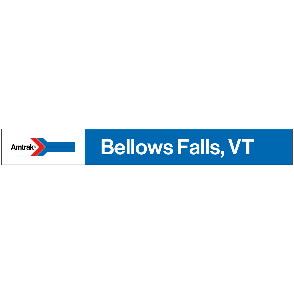Amtrak Retro Bellows Falls, VT Station Sign