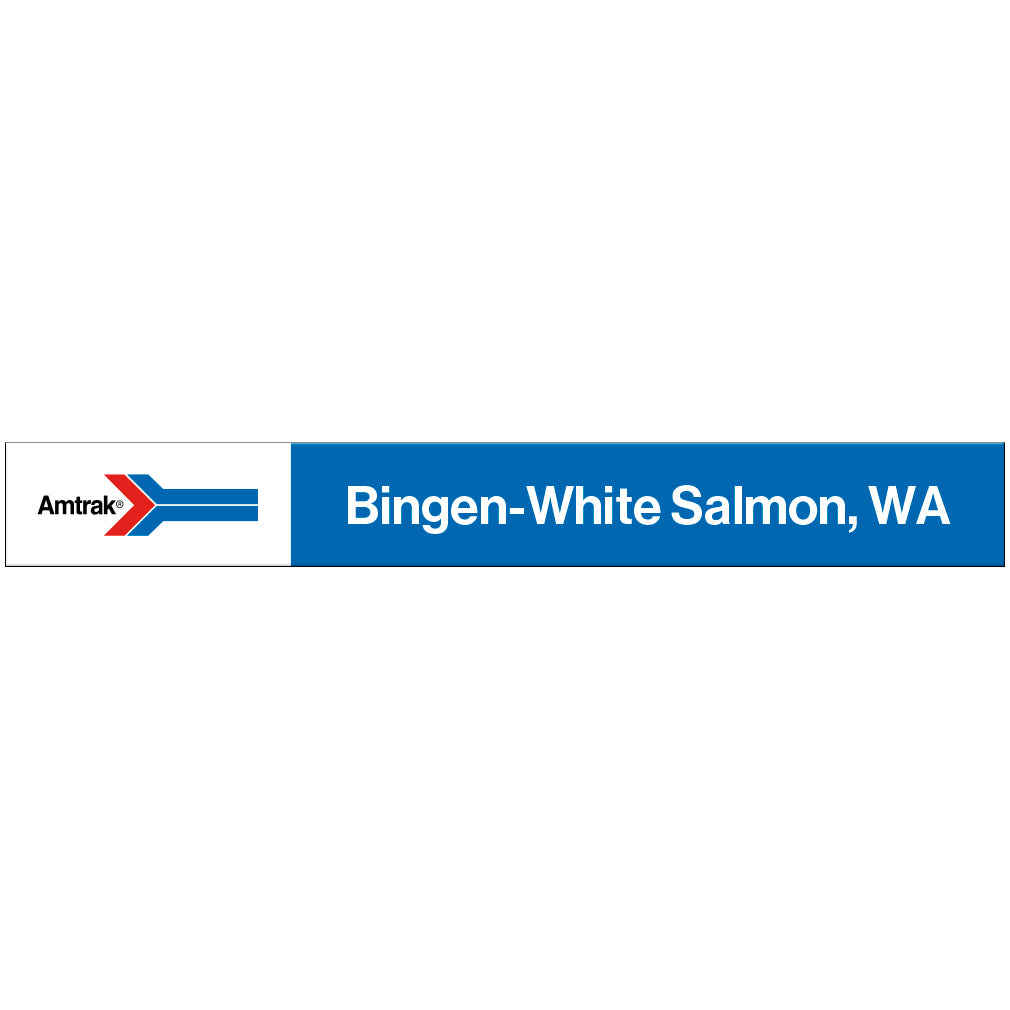 Amtrak Retro Bingen-White Salmon, WA Station Sign