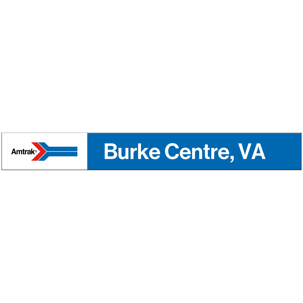 Amtrak Retro Burke Centre, VA Station Sign