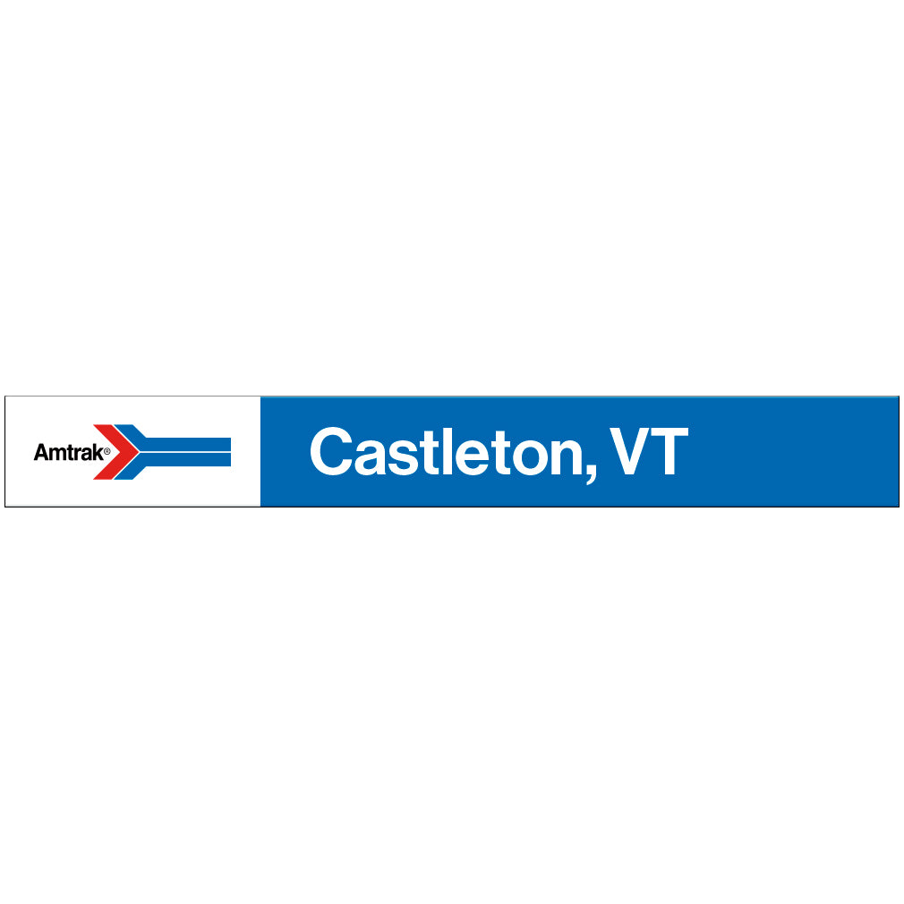 Amtrak Retro Castleton, VT Station Sign – Transit Gifts