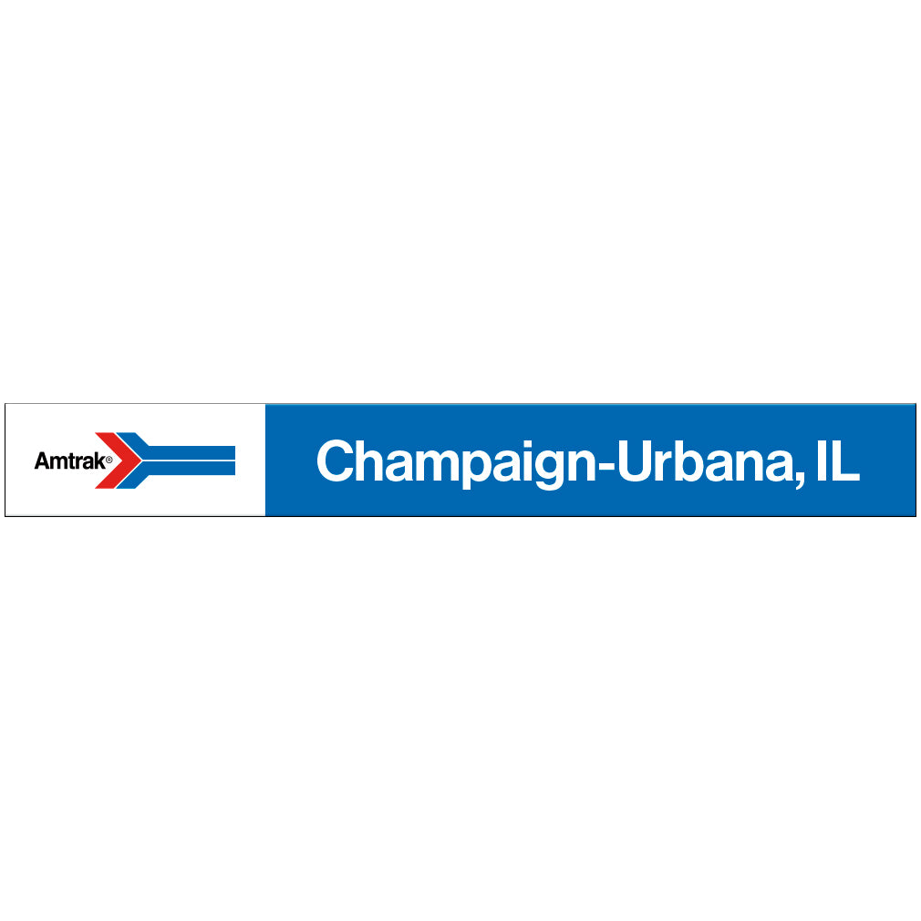Amtrak Retro Champaign-Urbana, IL Station Sign