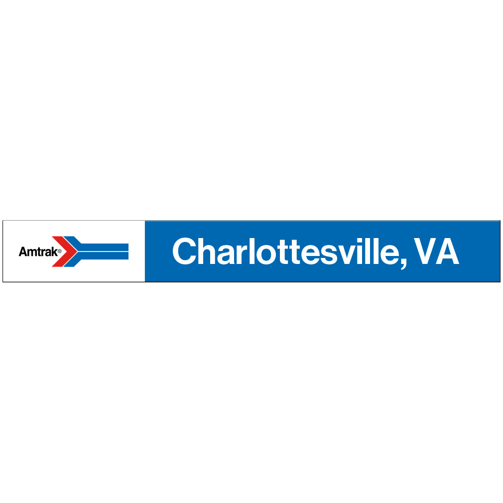 Amtrak Retro Charlottesville, VA Station Sign