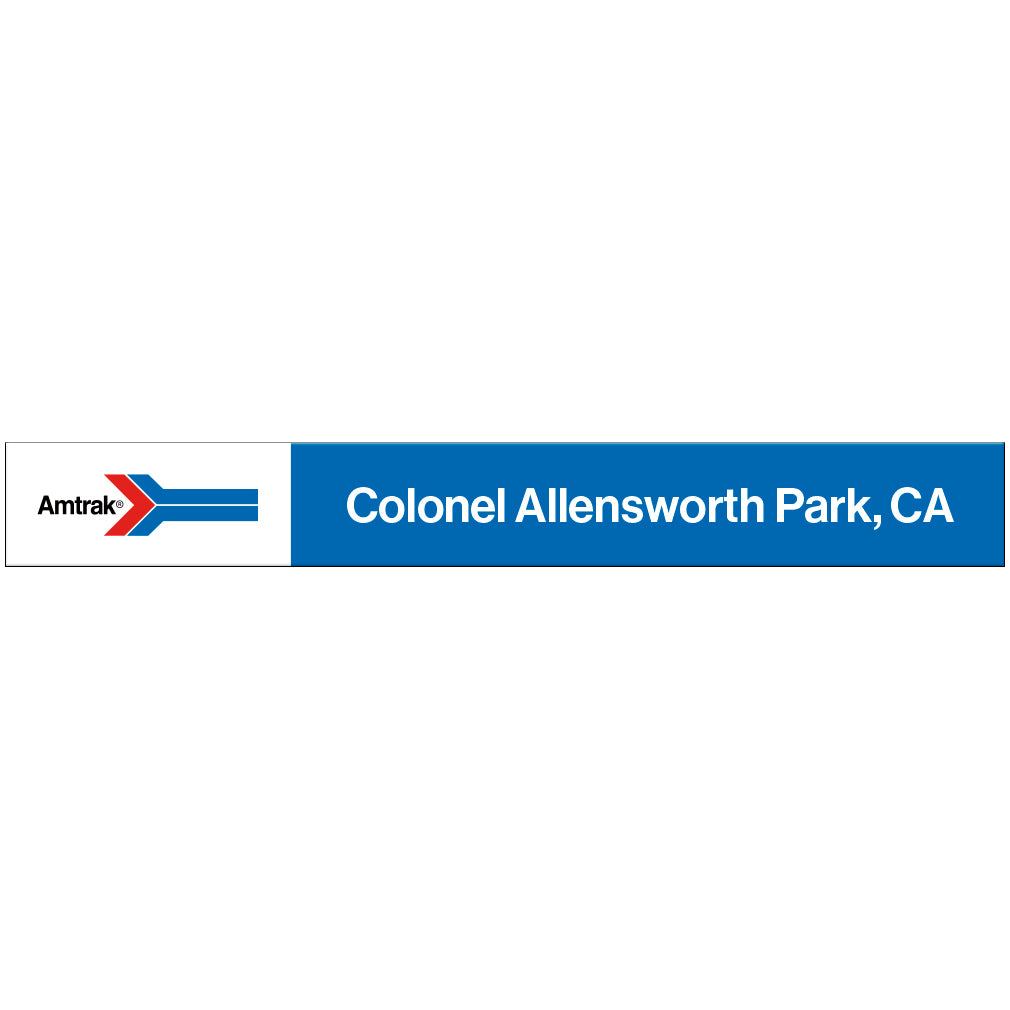 Amtrak Retro Colonel Allensworth Park, CA Station Sign