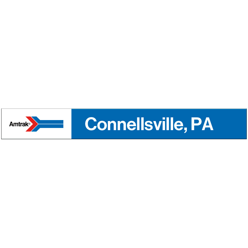 Amtrak Retro Connellsville, PA Station Sign