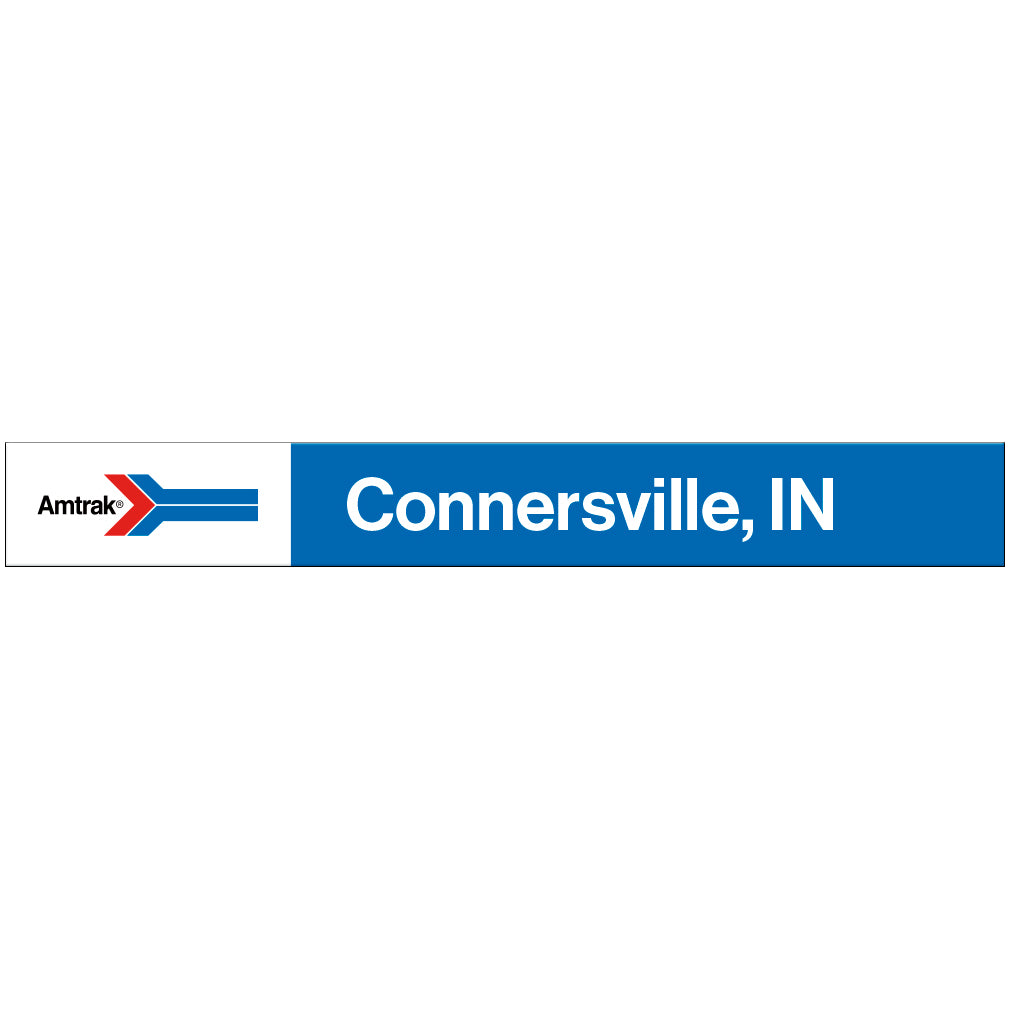 Amtrak Retro Connersville, IN Station Sign