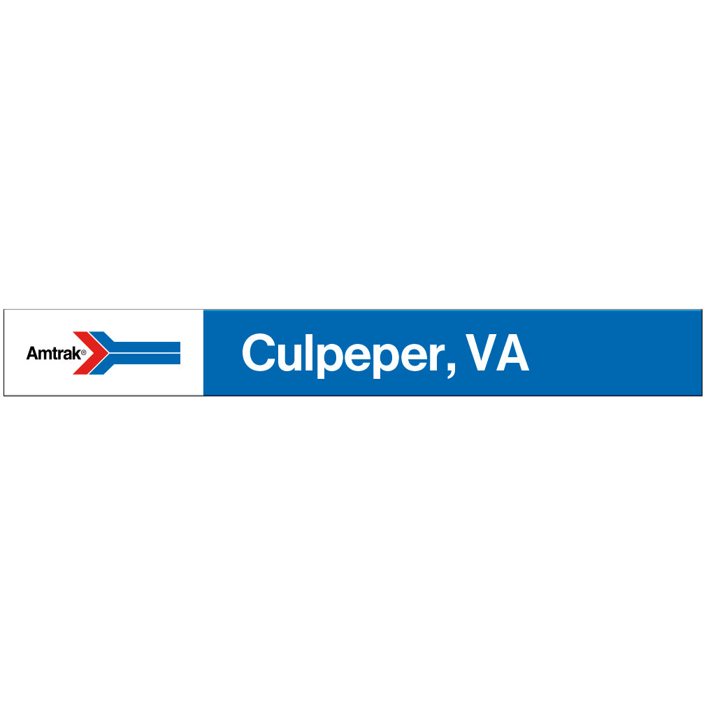 Amtrak Retro Culpeper, VA Station Sign