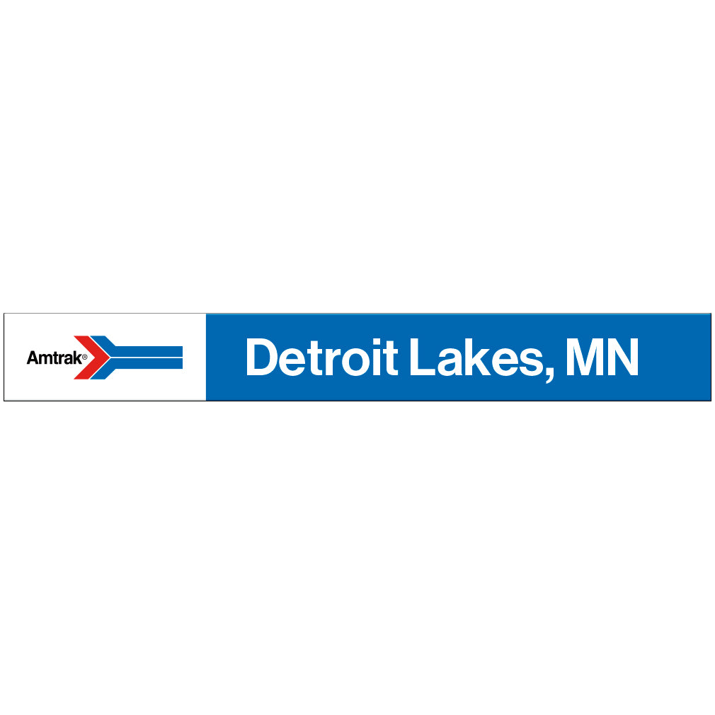 Amtrak Retro Detroit Lakes, MN Station Sign
