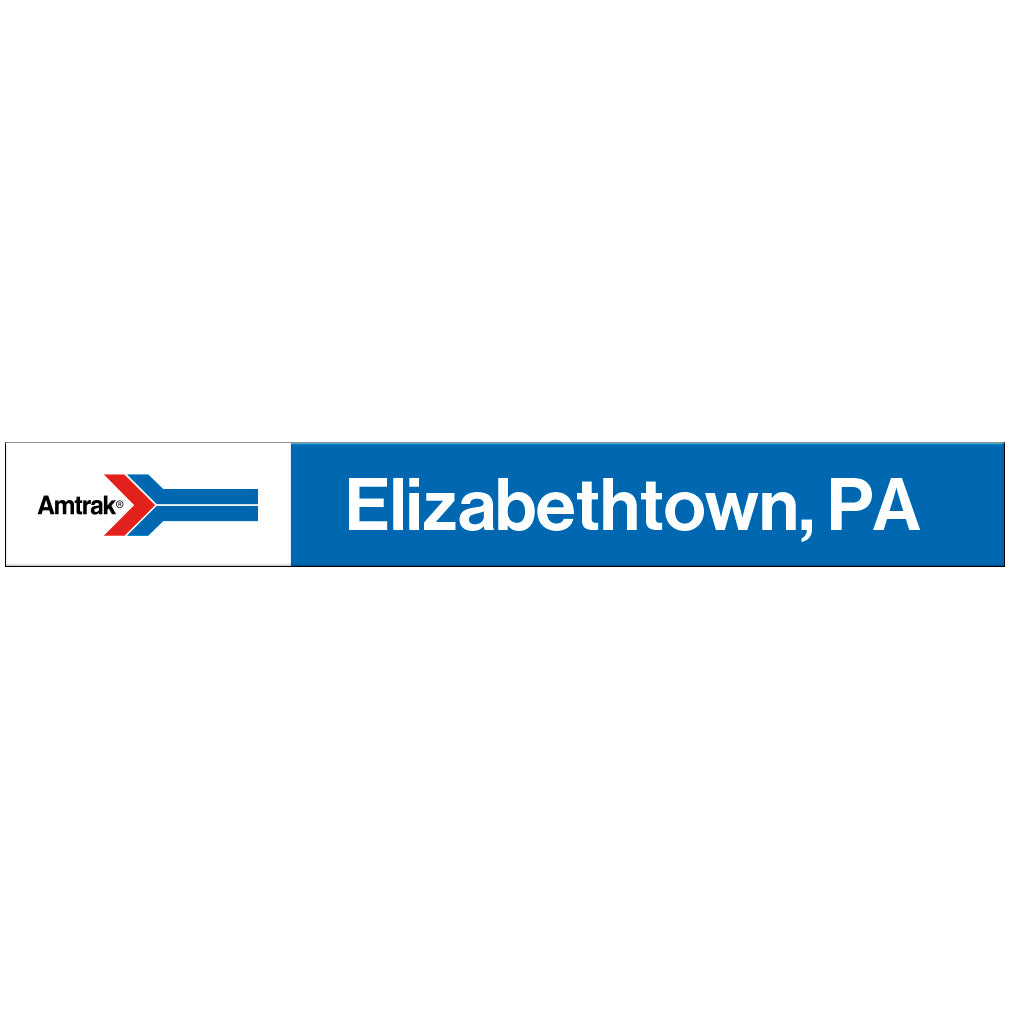 Amtrak Retro Elizabethtown, PA Station Sign