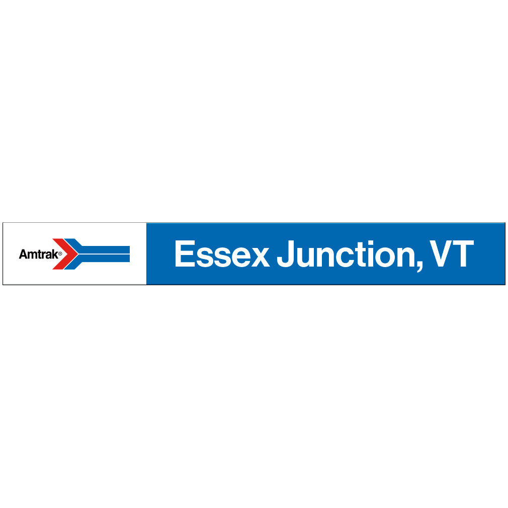 Amtrak Retro Essex Junction, VT Station Sign