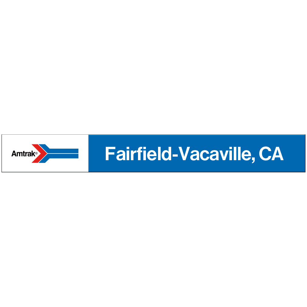 Amtrak Retro Fairfield-Vacaville, CA Station Sign