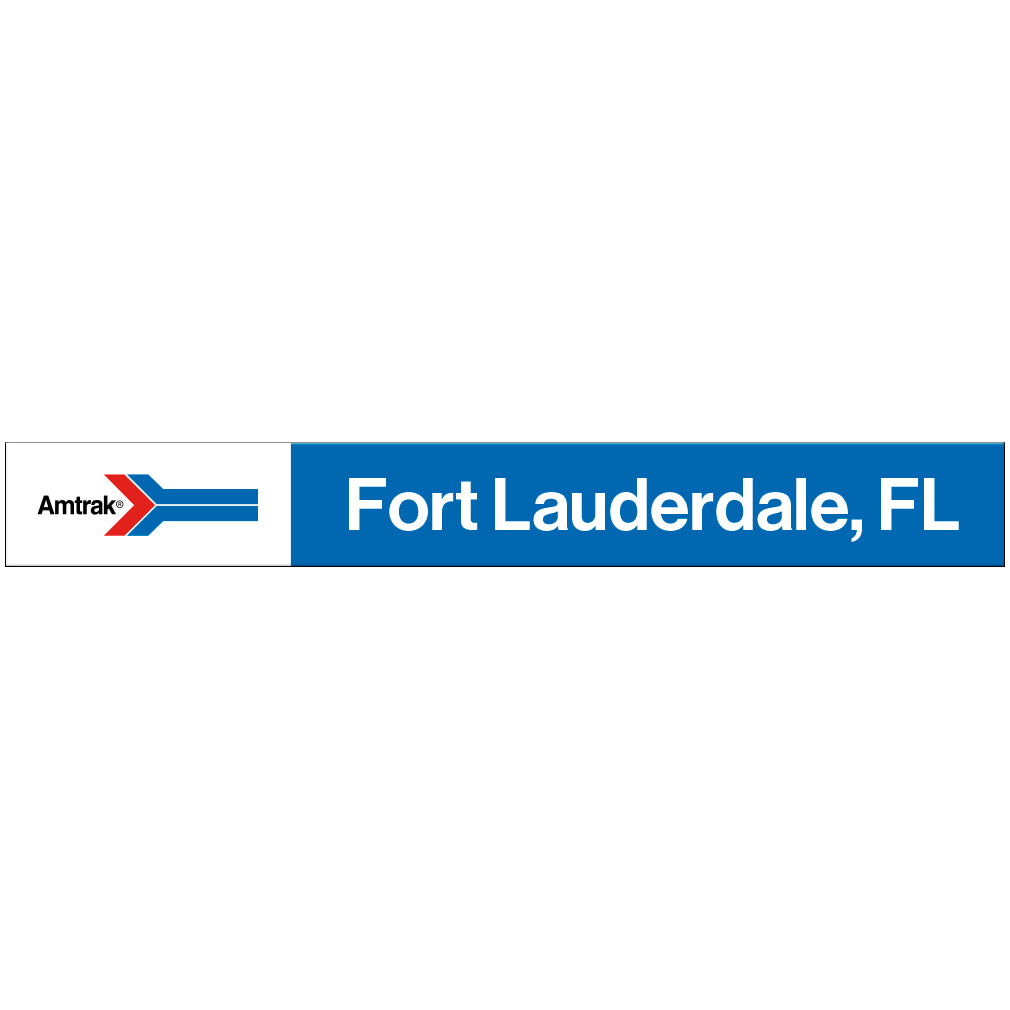 Amtrak Retro Fort Lauderdale, FL Station Sign