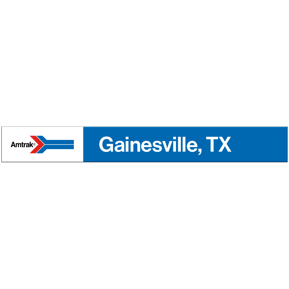 Amtrak Retro Gainesville, TX Station Sign