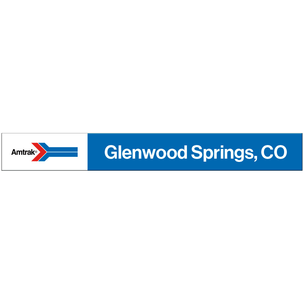 Amtrak Retro Glenwood Springs, CO Station Sign