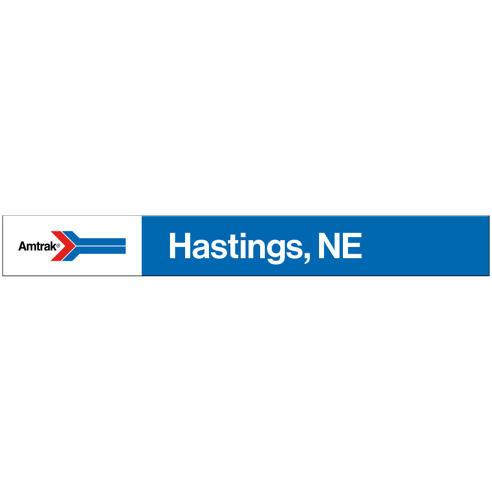 Amtrak Retro Hastings, NE Station Sign