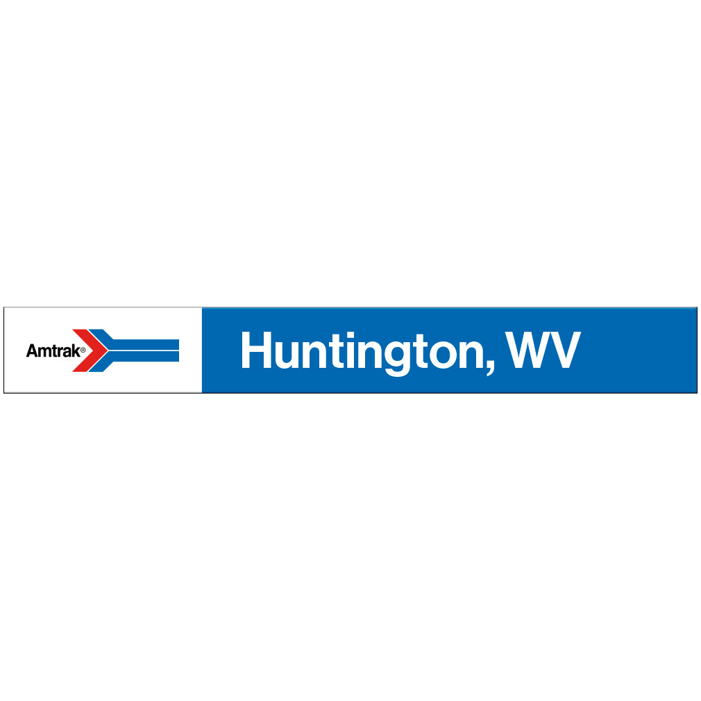 Amtrak Retro Huntington, WV Station Sign