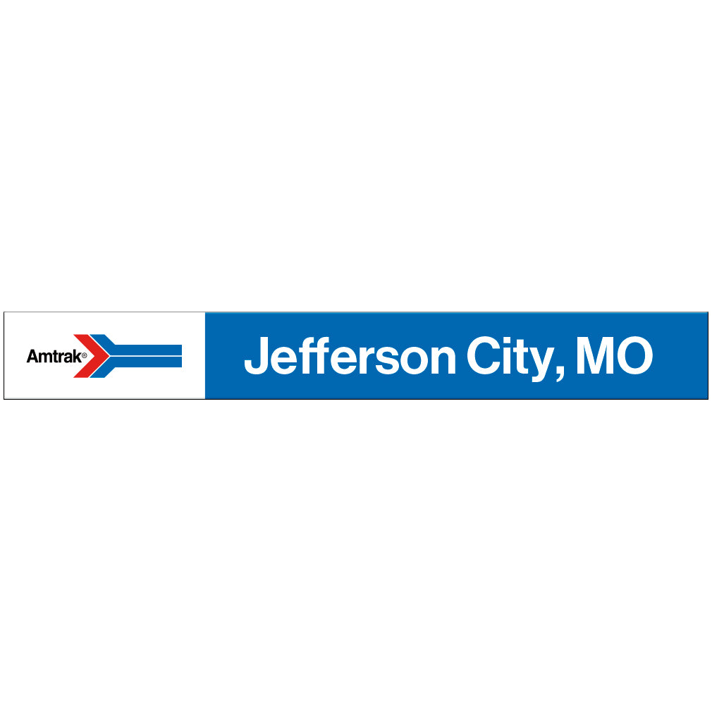 Amtrak Retro Jefferson City, MO Station Sign