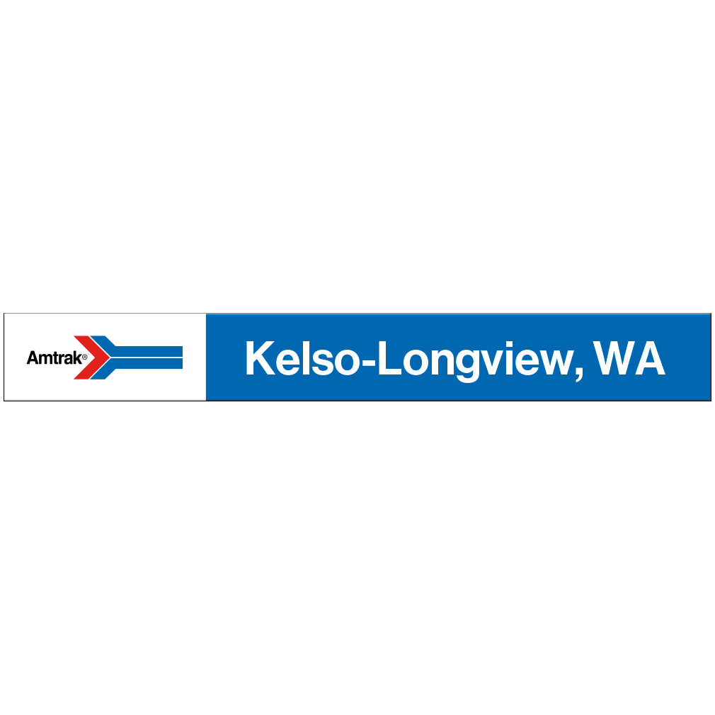 Amtrak Retro Kelso-Longview, WA Station Sign