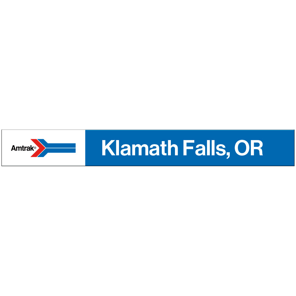 Amtrak Retro Klamath Falls, OR Station Sign