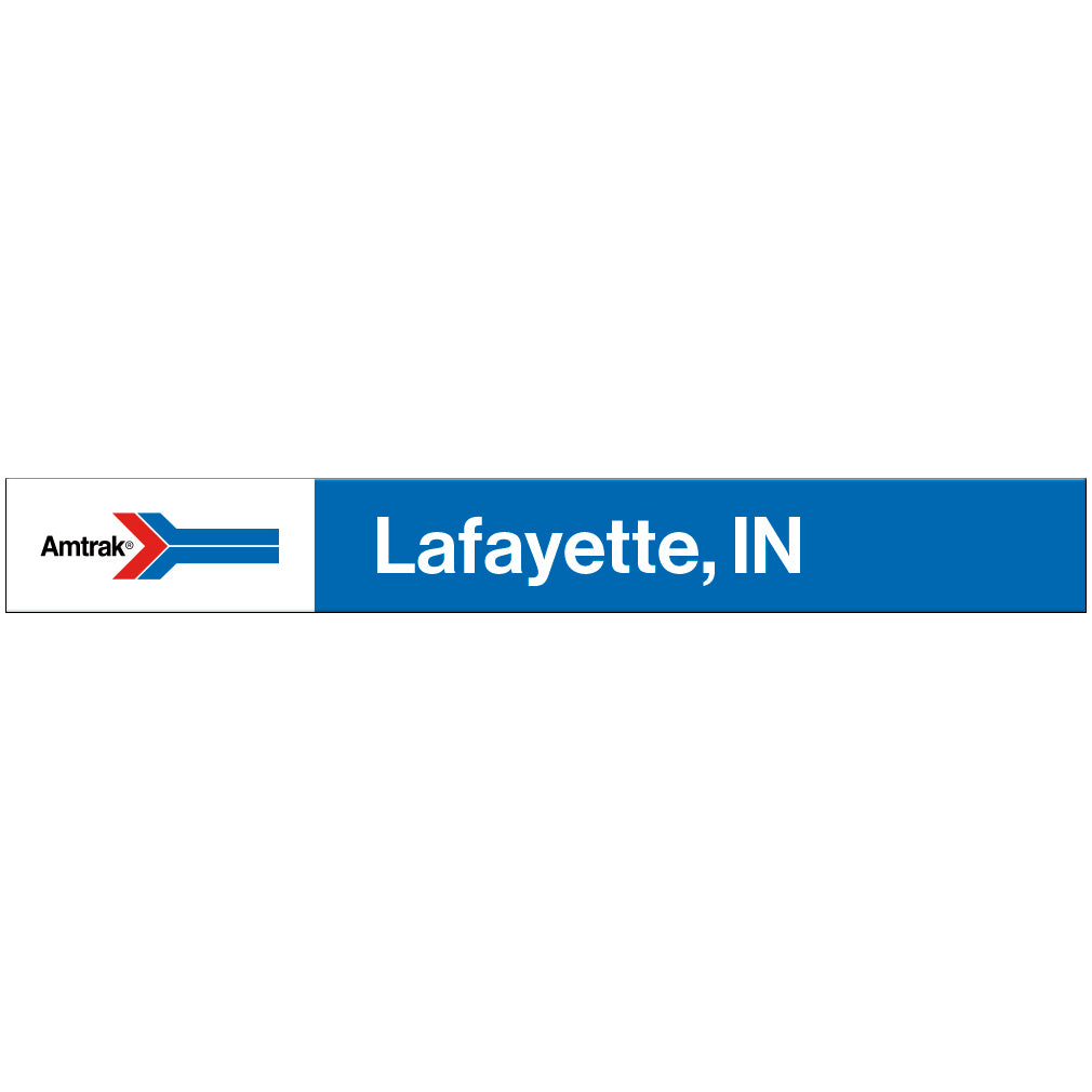 Amtrak Retro Lafayette, IN Station Sign