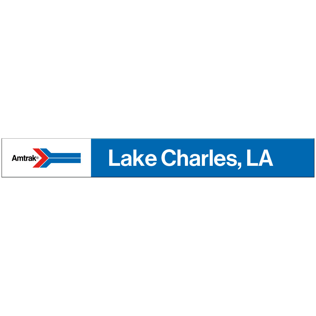 Amtrak Retro Lake Charles, LA Station Sign