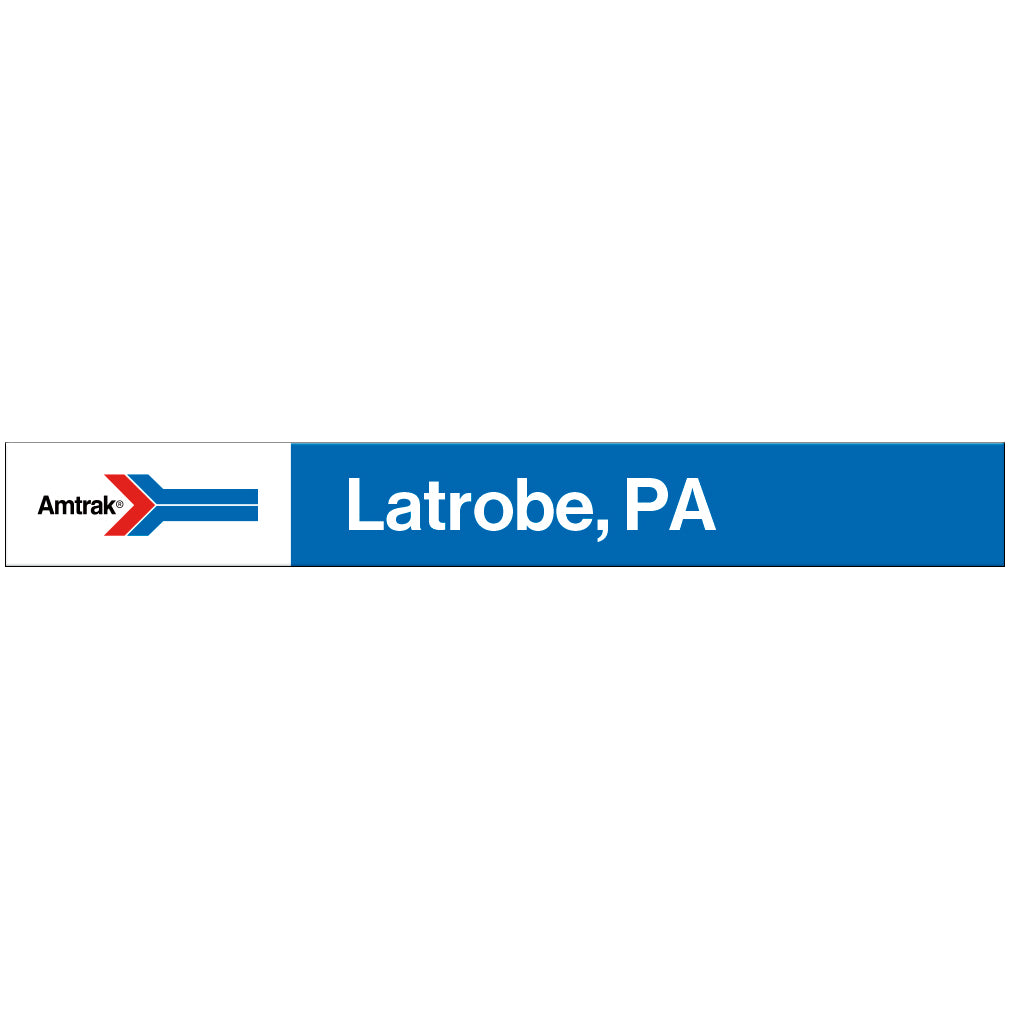 Amtrak Retro Latrobe, PA Station Sign