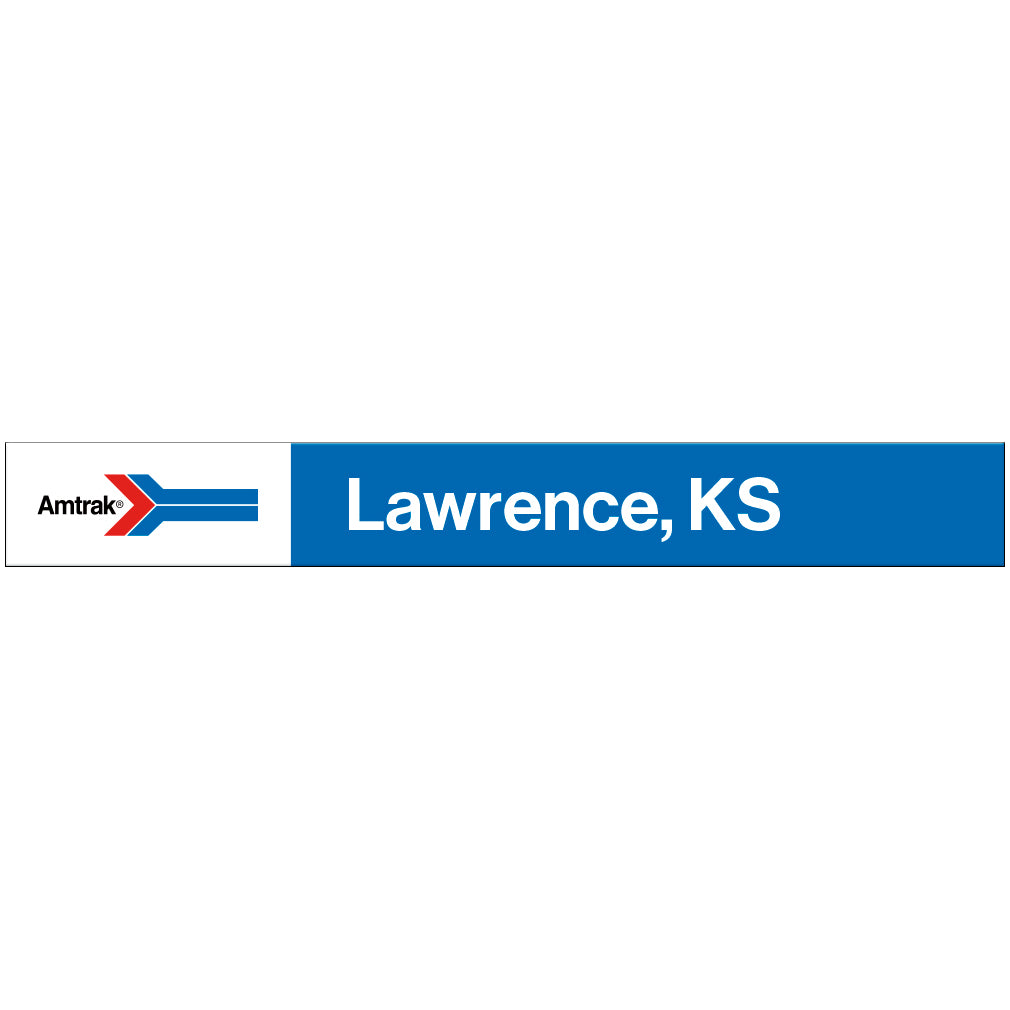 Amtrak Retro Lawrence, KS Station Sign