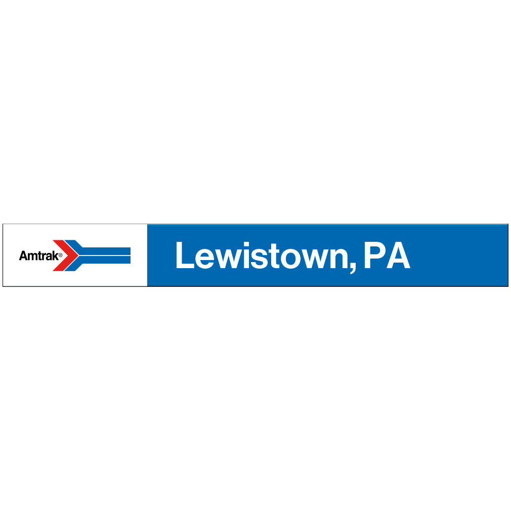 Amtrak Retro Lewistown, PA Station Sign