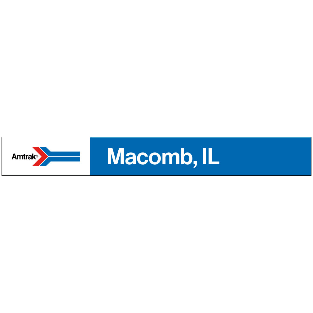 Amtrak Retro Macomb, IL Station Sign