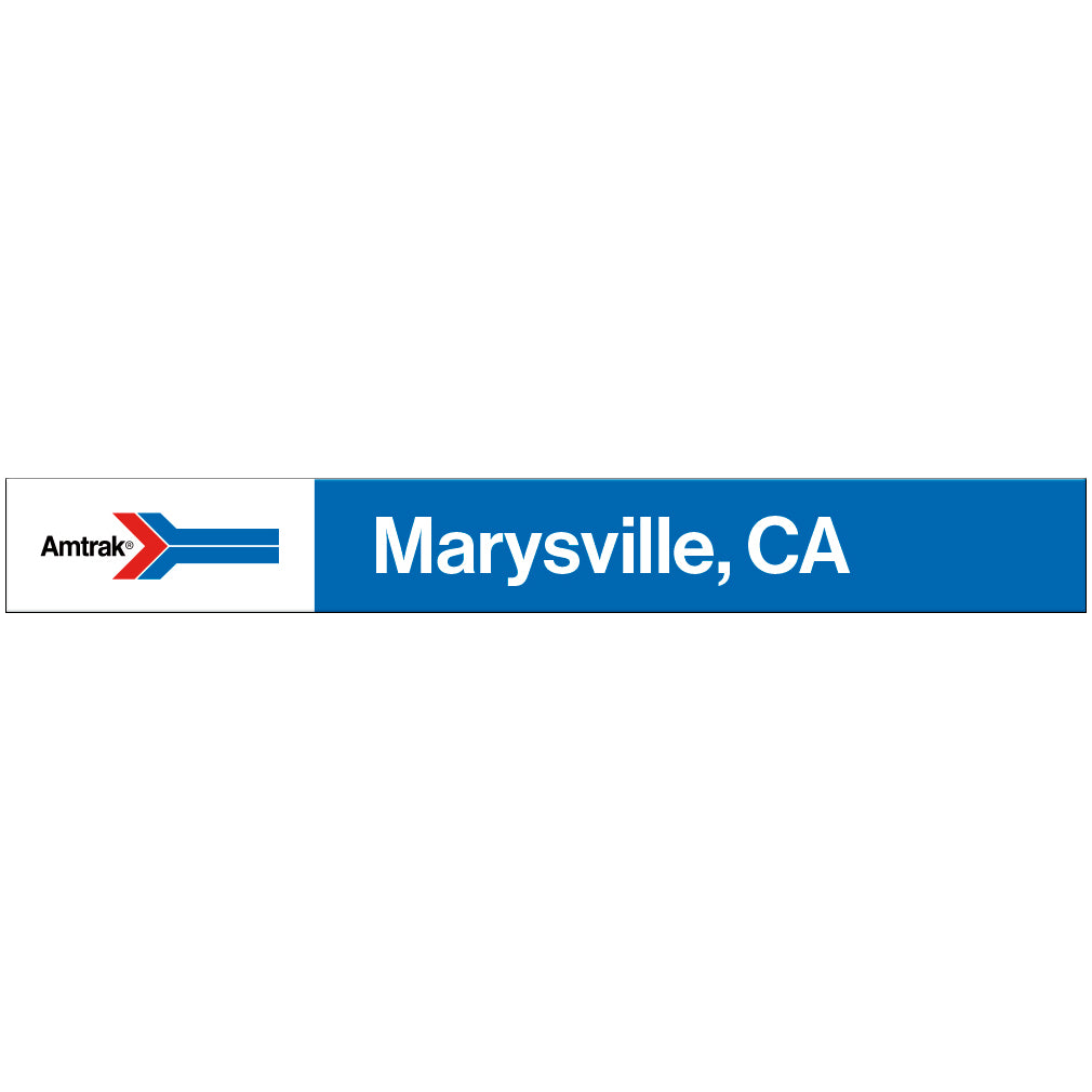 Amtrak Retro Marysville, CA Station Sign