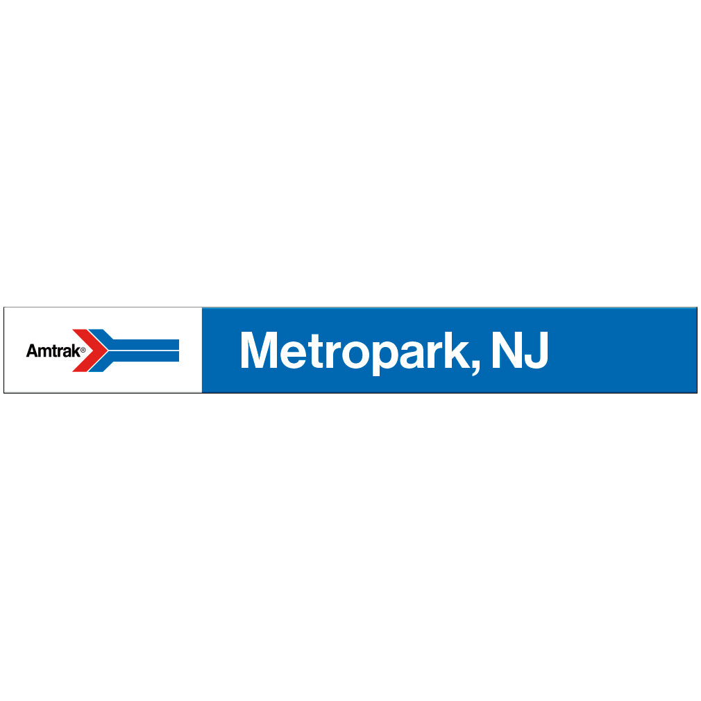 Amtrak Retro Metropark, NJ Station Sign