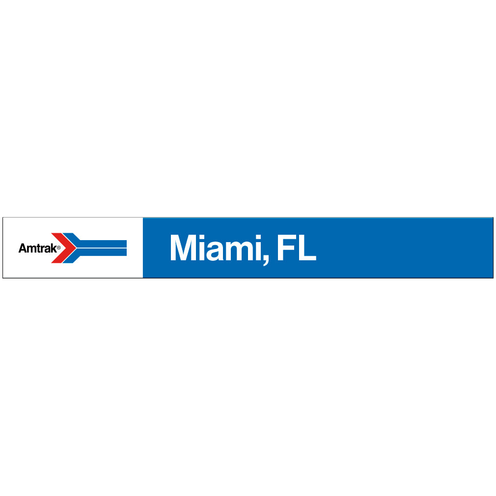 Amtrak Retro Miami, FL Station Sign