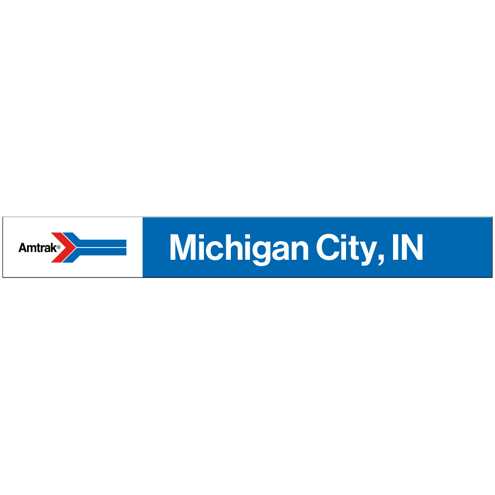 Amtrak Retro Michigan City, IN Station Sign