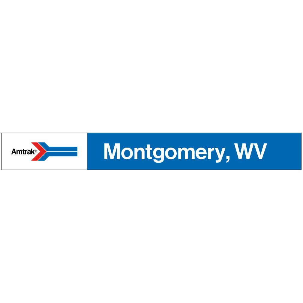 Amtrak Retro Montgomery, WV Station Sign