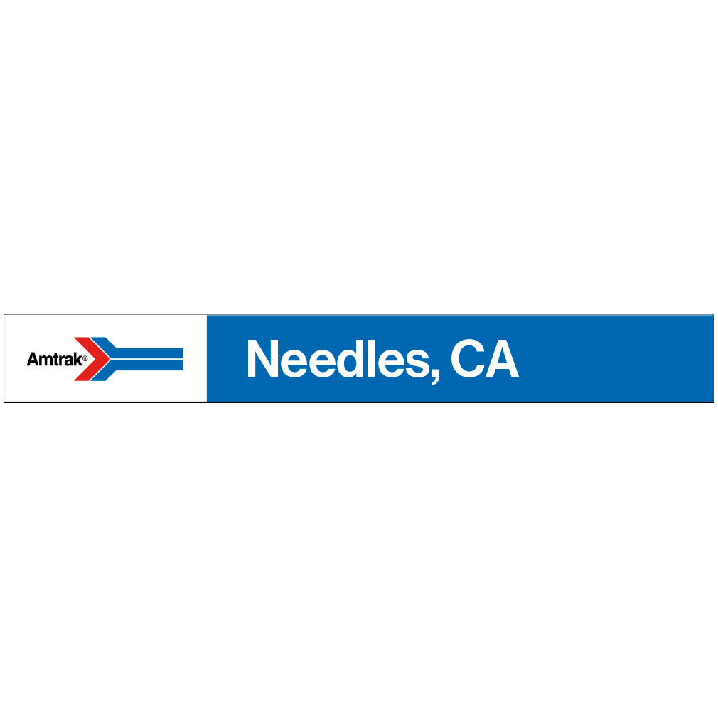 Amtrak Retro Needles, CA Station Sign