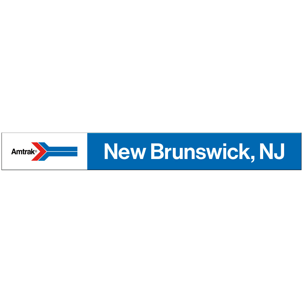 Amtrak Retro New Brunswick, NJ Station Sign