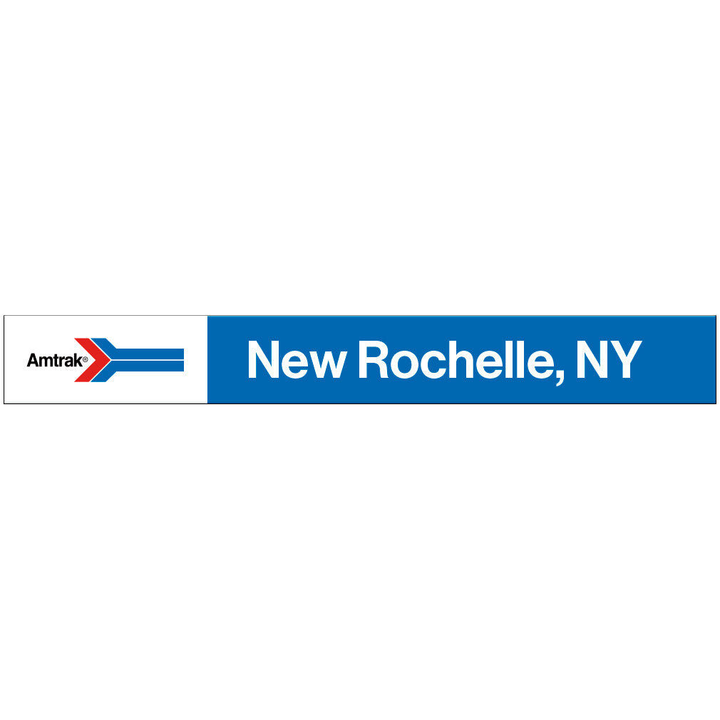 Amtrak Retro New Rochelle, NY Station Sign