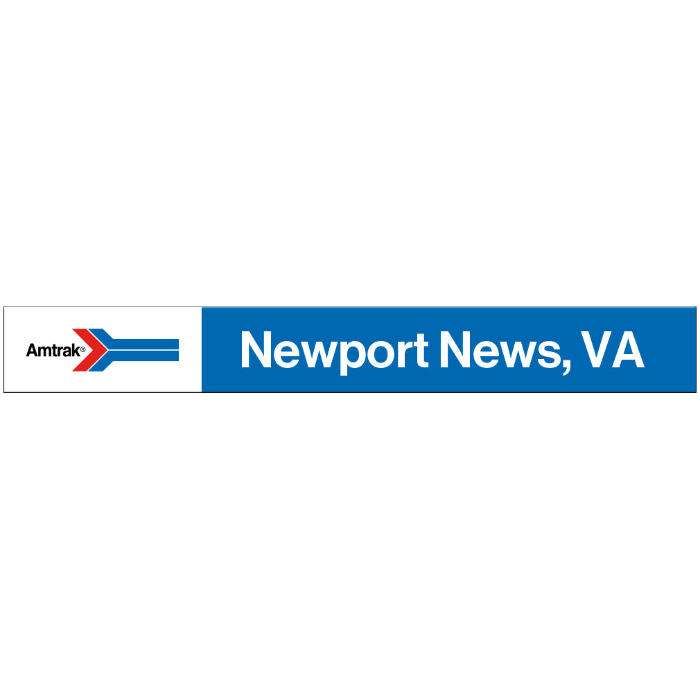 Amtrak Retro Newport News, VA Station Sign