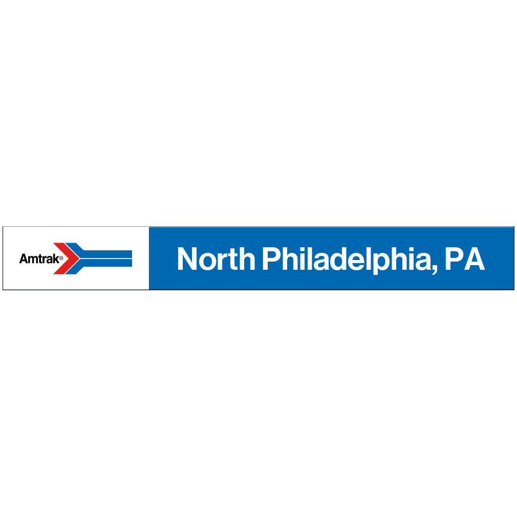 Amtrak Retro North Philadelphia, PA Station Sign