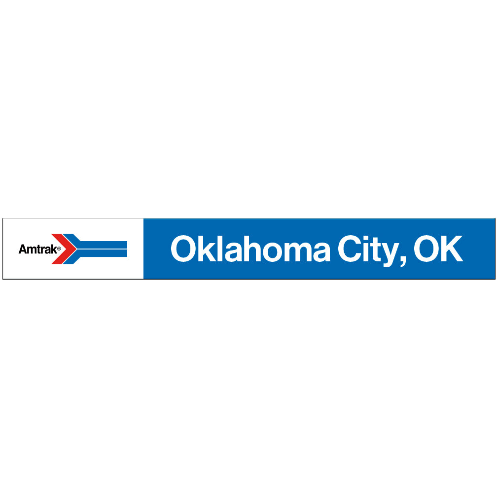 Amtrak Retro Oklahoma City, OK Station Sign