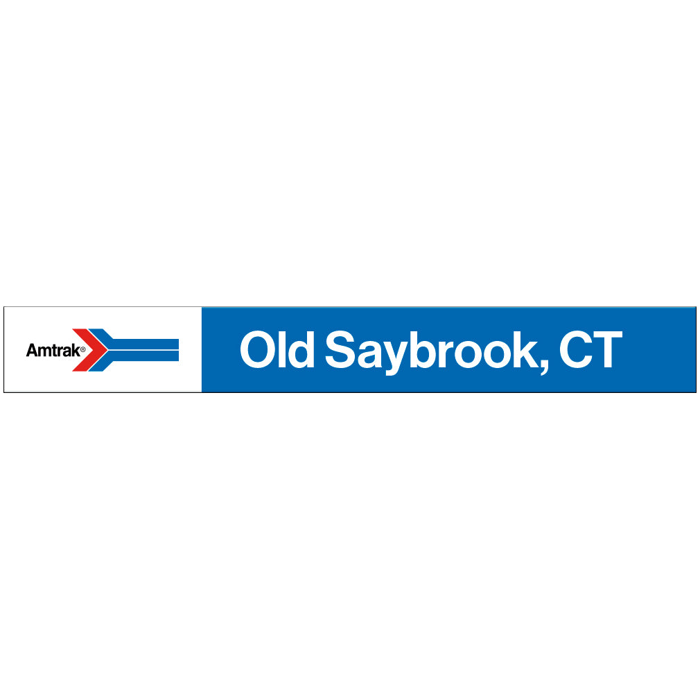 Amtrak Retro Old Saybrook, CT Station Sign