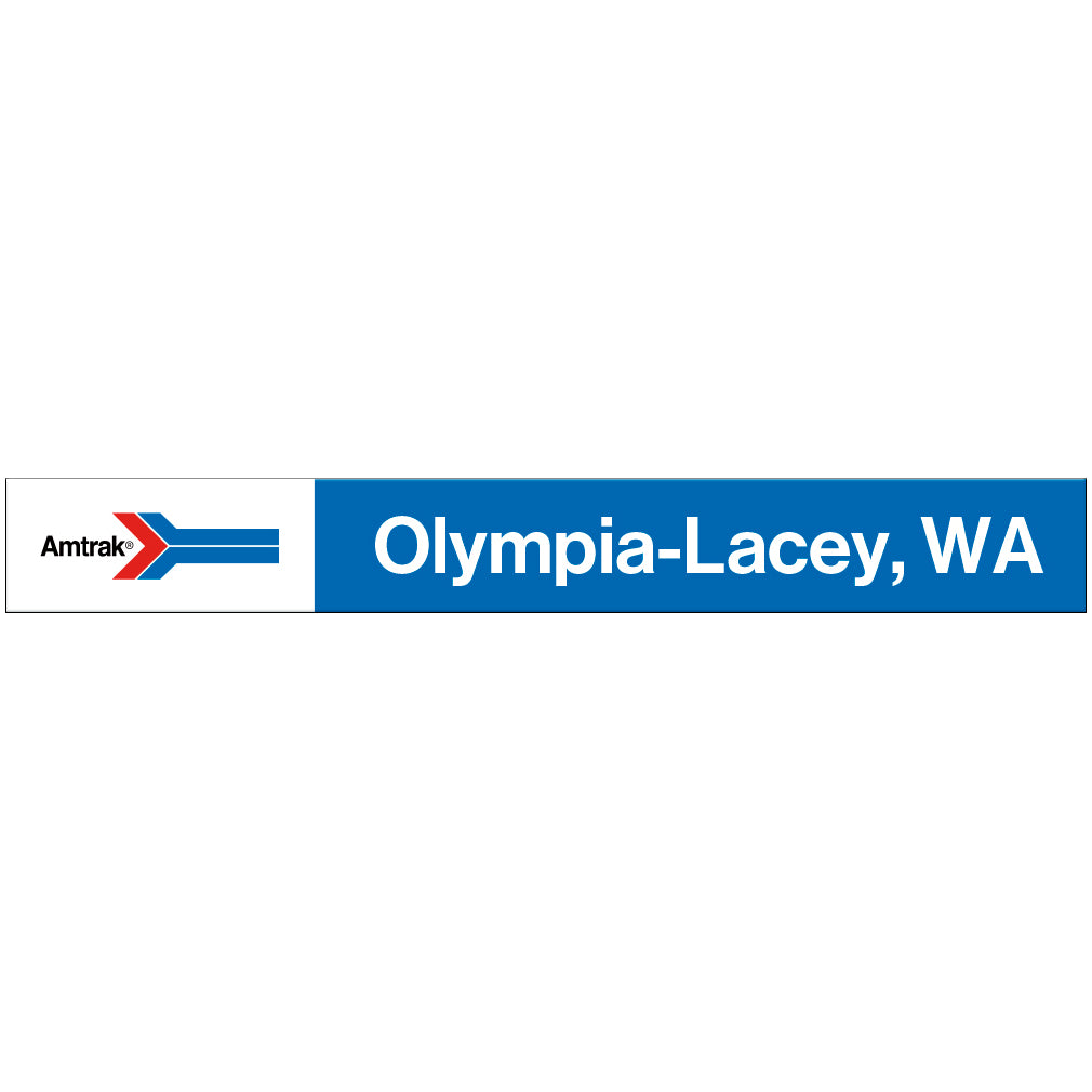 Amtrak Retro Olympia-Lacey, WA Station Sign