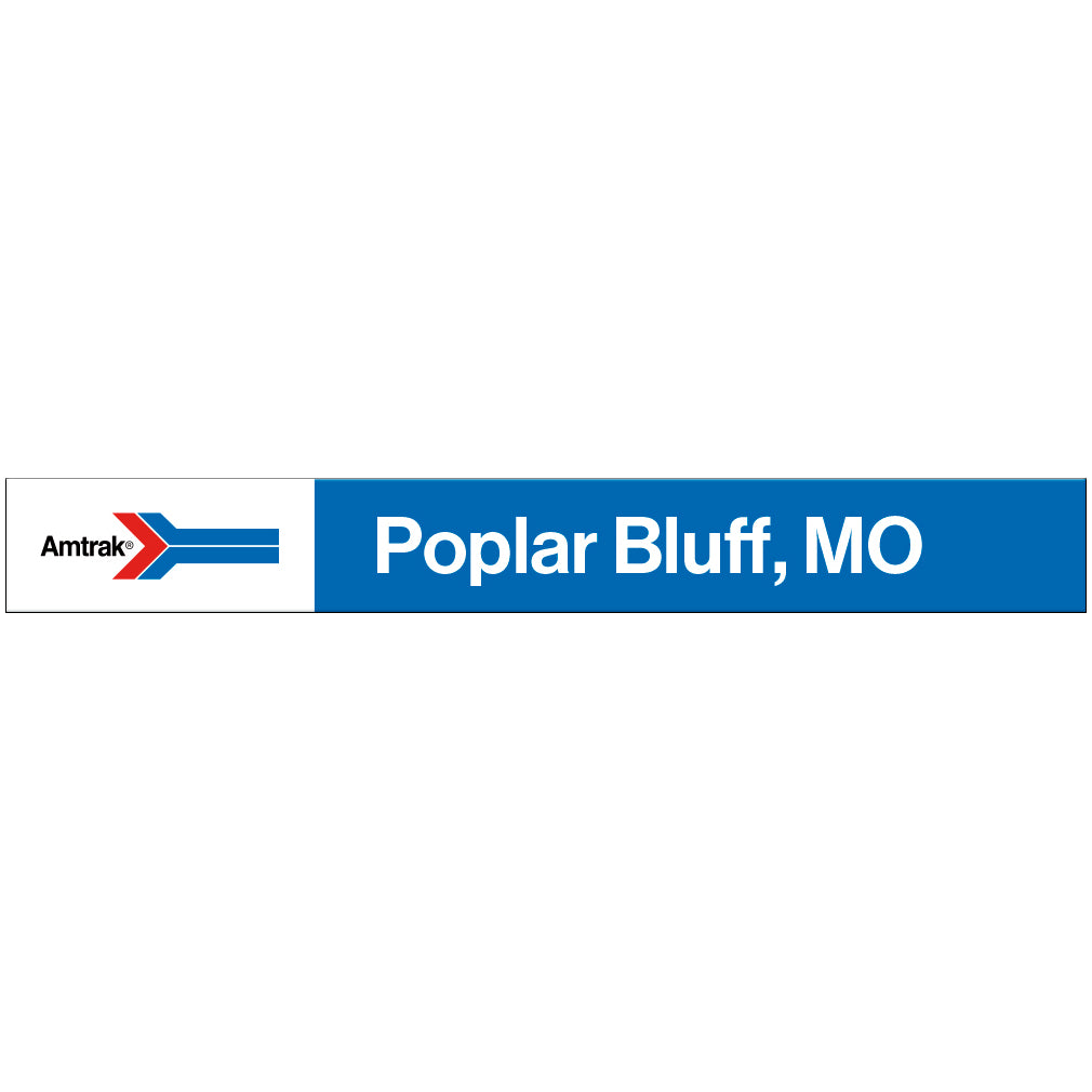 Amtrak Retro Poplar Bluff, MO Station Sign