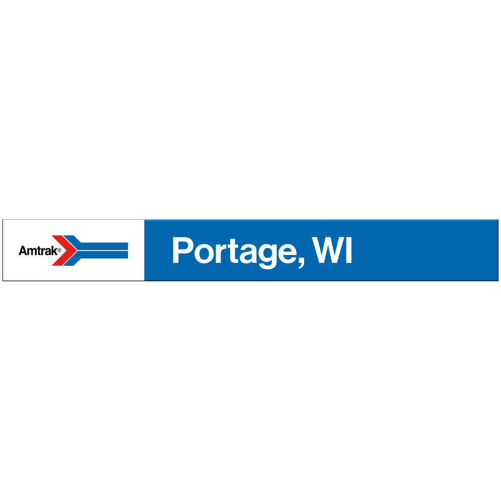 Amtrak Retro Portage, WI Station Sign