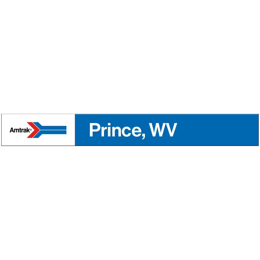Amtrak Retro Prince, WV Station Sign
