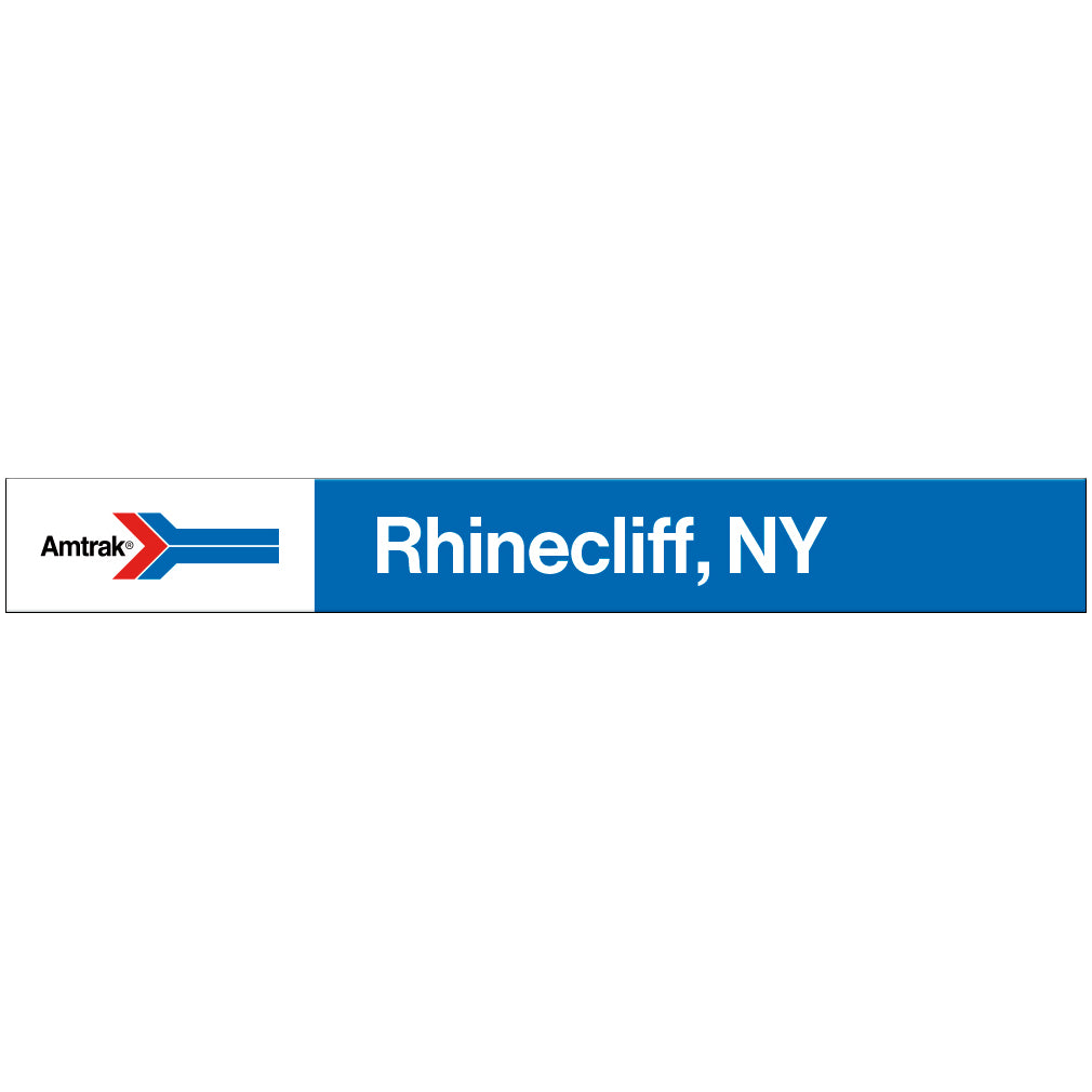 Amtrak Retro Rhinecliff, NY Station Sign