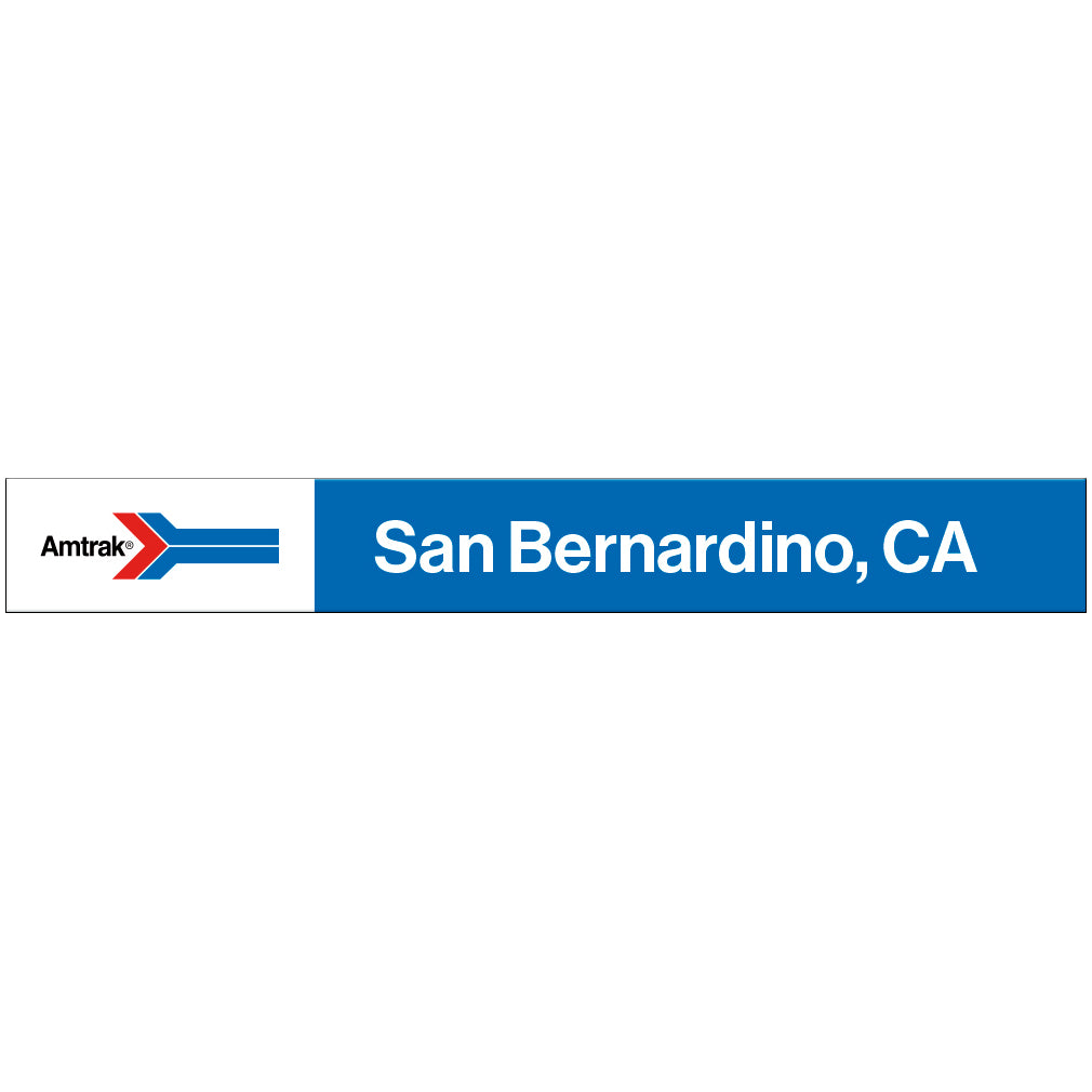 Amtrak Retro San Bernardino, CA Station Sign
