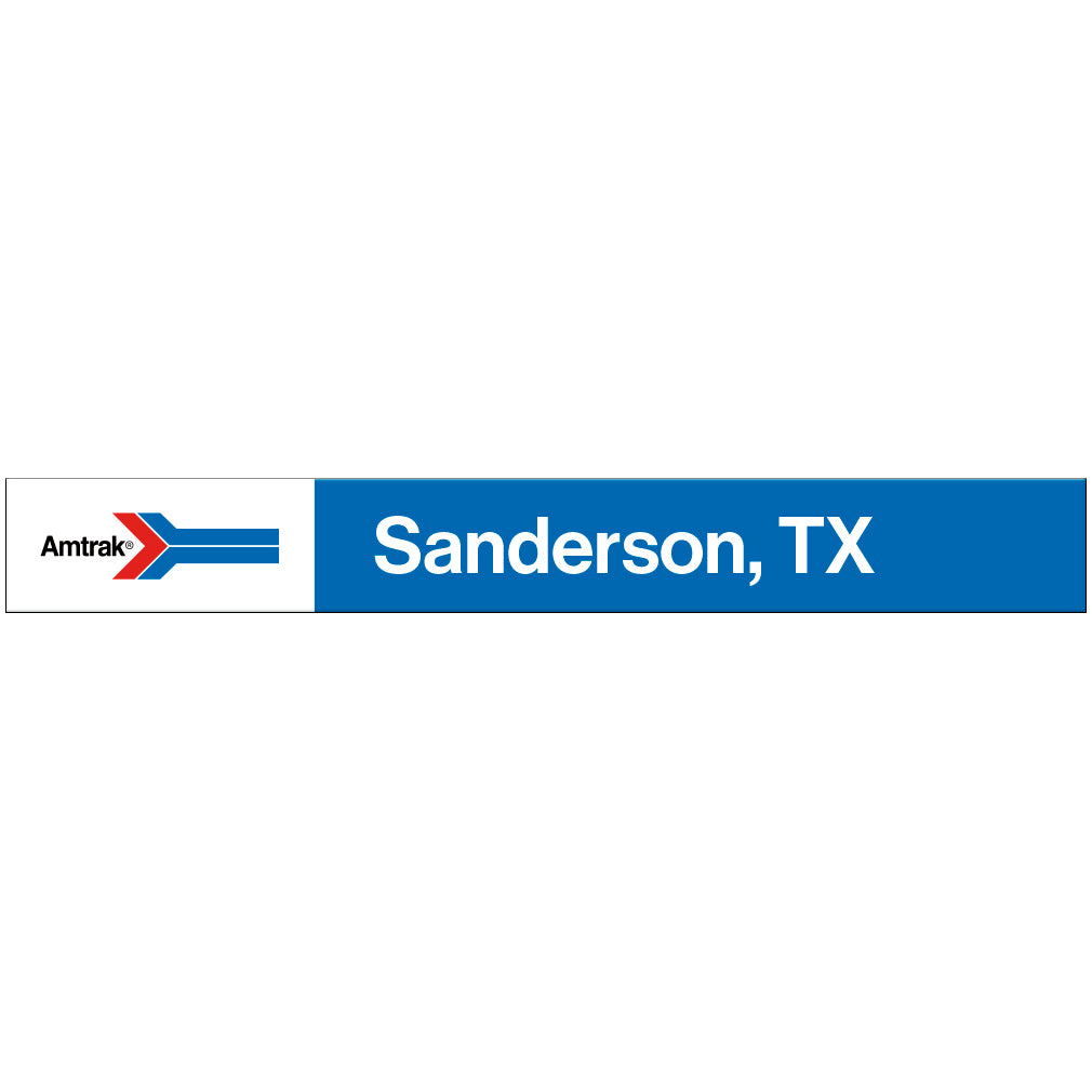 Amtrak Retro Sanderson, TX Station Sign
