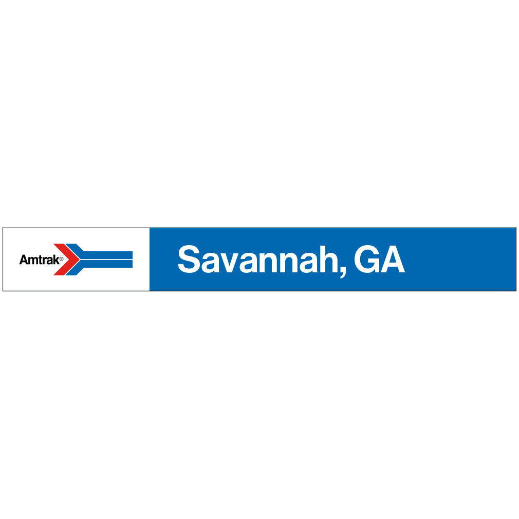 Amtrak Retro Savannah, GA Station Sign